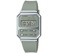 Casio Unisex 33.00mm Quartz Watch with Green Digital dial and Green Plastic/Resin Bracelet Strap A100WEF-3AEF