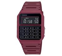 Casio Unisex 34.40mm Quartz Watch with Black Digital dial and Red Resin Strap CA-53WF-4BEF