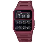 Casio Unisex 34.40mm Quartz Watch with Black Digital dial and Red Resin Strap CA-53WF-4BEF