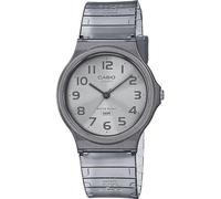 Casio Unisex 35.00mm Quartz Watch with White Analogue dial and Grey Plastic/Resin Bracelet Strap MQ-24S-8BEF