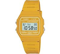 Casio Unisex 37.00mm Quartz Watch with LCD Digital dial and Yellow Plastic/Resin Strap Strap F-91WC-9AEF