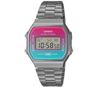 Casio Unisex 37.00mm Quartz Watch with Two Tone Digital dial and Silver Metal Bracelet Strap A168WERB-2AEF