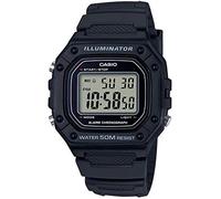 Casio Unisex 43.20mm Quartz Watch with LCD Digital dial and Black Plastic/Resin Strap Strap W-218H-1AVEF