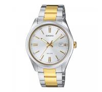 Casio Unisex 44.00mm Quartz Watch with Silver Analogue dial and Two-Tone Gold Metal Bracelet Strap MTP-1302PSG-7AVEF