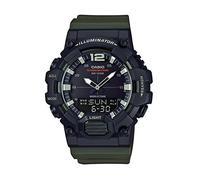 Casio Unisex 48.80mm Quartz Watch with Black Analogue - Digital dial and Green Resin Strap HDC-700-3AVEF