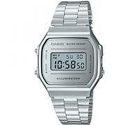 Casio Unisex Adult Quartz Watch, digital Display and Stainless Steel Strap A168WEM-7EF