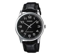 Casio Unisex Black Leather Watch MTP-V001L-1BUDF