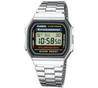 Casio Unisex Digital Watch with Stainless Steel Bracelet A168WA-1W