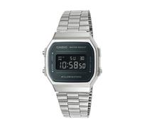 Casio Unisex Iconic Black Dial Stainless Steel Watch