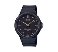 Casio Unisex MW-240-1E2VCF Classic Analog Display Quartz Black Watch, Blacl/Gold, Quartz Watch