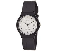 Casio Unisex MW59-7EV Black Resin Quartz Watch with White Dial