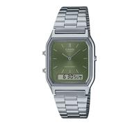 Casio Classic Green Dual Display Stainless Steel Watch