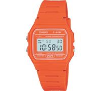 Casio Unisex Watch F-91WC-4A2DF Dark Pink with Alarm and Light, orange