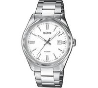 Casio Unisex Watch Stainless Steel White Dial MTP-1302PD-7A1VEF, 44.2 Mm