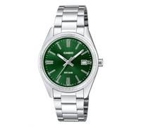 Casio UTP-1302PD-3A1 Unisex Silver Stainless Steel Band Green Dial 50 Meter Water Resistant Watch