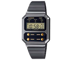 Casio Vintage A100WEGG-1A2EF - Woman - 33 mm - Digital - Quartz - Plexi Glass Black 20 mm