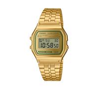 Casio Vintage A158WEGV-9AEF Gold Green Stainless Steel Bracelet Digital Watch
