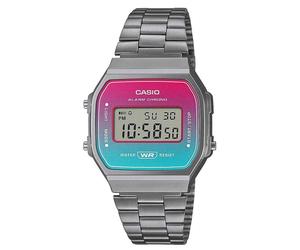 Casio Vintage A168WERB-2AEF Silver Tone Stopwatch Alarm Digital 2 Year Warranty