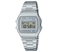 Casio Vintage Alarm Chrono (33.2mm) Blue Digital Dial / Stainless A158WEA-7EF