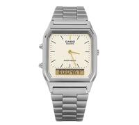 Casio Vintage Analog Digital Gray Ion Plated Quartz AQ-230GG-9A Men's Watch