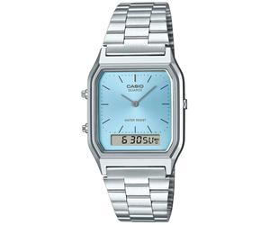 Casio Vintage AQ-230A-2A1MQYES - Woman - 30 mm - Analogue - Quartz - Plexi Glass Iced Blue 18 mm