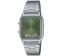 Casio Vintage AQ-230A-3AMQYES - Unisex - 30 mm - Analogue - Quartz - Plexi Glass Green 18 mm
