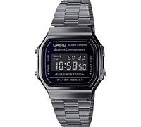 Casio - Vintage Armbanduhr A168WEGG-1BEF - Unisex Uhr - Spritzfest - Digital - Mit Stahlband - Schwarz