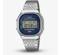 Casio A140 Series Alarm Chronograph Illuminator (36.8mm) Blue Sunray Dial/Stainless Steel Band A140WE-2AEF