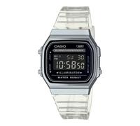Casio Unisex Clear Rubber Strap Digital Watch A168XES-1BEF