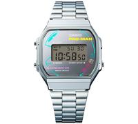 Casio Men's Digital Quartz Watch with Stainless Steel Strap A168WEPC-7AER