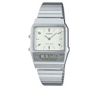 Casio Vintage Women's Collection Analog-Digital Watch AQ800E, Silver/White, 41mm, Retro-Modern