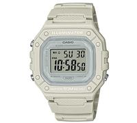 Casio W-218HC Dull Color, Smoky Color, Nuance Color, Thin, Lightweight, Waterproof, Square, Digital, Square, Men's, Women's, Kids, Cheap Casio, beige, (greige), Bracelet Type
