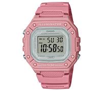 Casio W-218HC Dull Color, Smoky Color, Nuance Color, Thin, Lightweight, Waterproof, Square, Digital, Square, Men's, Women's, Kids, Cheap Casio, dull pink, Retro