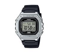 Casio W-218HM Series | Men's Digital Watch | (Black/Silver) | LED Illuminator | 7-Year Battery | Alarm | Chronograph | Auto Calendar | Digital Watch