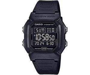 Casio W-800 Series Standard Digital Wristwatch, Men's, Overseas Model, Black Inverted LCD W-800H-1BV, Military