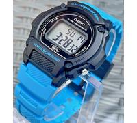 CASIO W219H-2A2VDF UNISEX BLUE DIGITAL CHRONO BLACK XL SPORTS DIAL WATCH NEW
