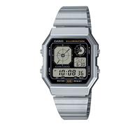 Casio Watch A130WE-1AE Digital Vintage Collection Silver World Time RRP £59.89