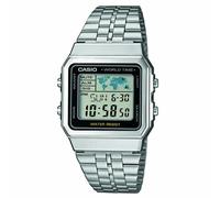 Casio Watch A500WEA-1EF Mens Retro Digital World Time RRP £45.00