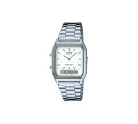 Casio Watch Vintage Retro Dual Time Steel AQ-230A-7DMQ