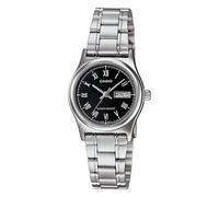 Casio Woman LTP+V006D.1B 26mm Japanese Quartz Movement Watch, Black/Silver, 30.4×25×9.2mm, Bracelet
