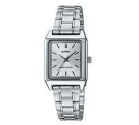 Casio Women Watch LTP-V007D-7E Silver Stainless Steel Rectangle Silver Dial New