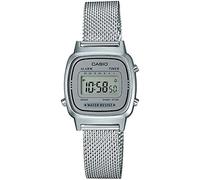 Casio Women's Digital Quartz Watch with Solid Stainless Steel Strap