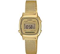 Casio Women's Digital Quartz Watch with Solid Stainless Steel Strap