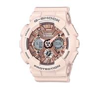 CASIO Women's G Shock Stainless Steel Quartz Watch with Resin Strap, Pink, 29 (Model: GMA-S120MF-4ACR), Peach/Rose Gold, One Size, GMA-S120MF-4ACR