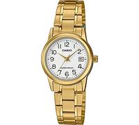 Casio Women's Quartz Watch with Analogue Display and Stainless Steel Bracelet LTP-V002G-7B2UDF, Gold, 31×25×9.2mm, Bracelet