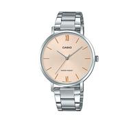 Casio LTP-VT01D-4B Women's Minimalistic Stainless Steel Peach Dial Analog Watch