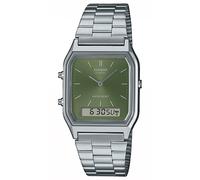 Casio Wrist Watch Collection Edgy Ana-Digi Silver/Green AQ-230A-3AMQYES