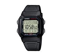 Casio - Wrist watch W-800H-1AVEF - men's watch - waterproof - digital - with steel strap - black, black, Strap.