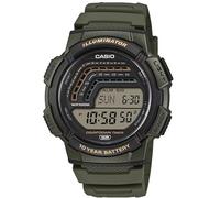 Casio WS-1800 Series | Digital Watch | Green | LED Illuminator w/Afterglow | Alarm | World Time | Full Auto Calendar