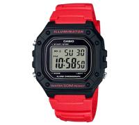 Casio Youth Series W-218H-4BVDF Black & Red Square Digital Sports Watch